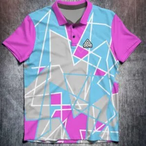 Abstract Shapes Pink Blue