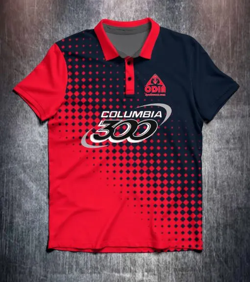 Columbia 300 Halftone red black
