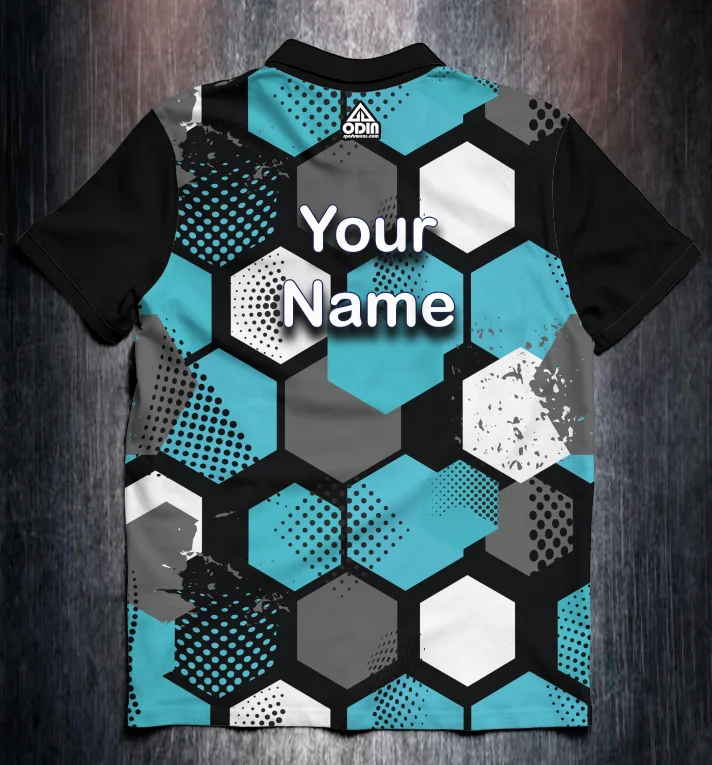 Grunge Hexagon Blue - Image 2