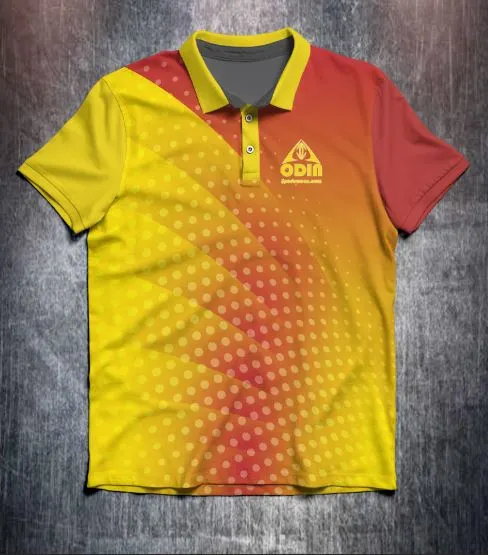 Abstract dotted Yellow Red